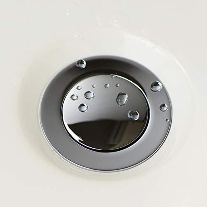Purelux Bathroom Sink Drain Stopper Faucet Vanity Sink Pop Up Drain Assembly with Overflow, Chrome Finish - color: Chrome, style: With Overflow