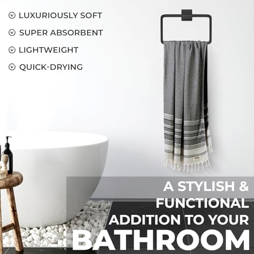 DEMMEX Organic Diamond Turkish Bath & Beach Towel | 100% Oeko-TEX Certified Turkish Cotton, Ultra-Soft, Quick-Dry, Lightweight, Compact & Oversized Luxury Peshtemal Towel, Prewashed, 71"x36", Brown - color: Brown