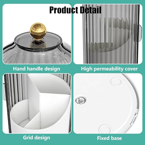 Concealed Toothbrush Holder, Rotating Bathroom Organizer Countertop | Toothbrush and Toothpaste Holders with Cover, Waterproof and Dustproof, 360° Rotating Base, for Bathroom Countertop - color: 1pcs Green