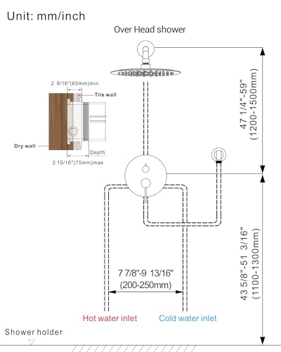 10" High-Pressure Rainfall Shower System with Handheld Spray, Wall Mount Bathroom Shower Faucet Set (Brushed Nickel) - color: Brushed Nickel, style: No Tub Spout