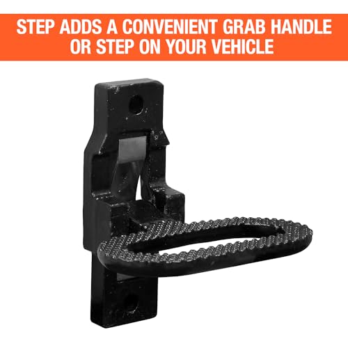 Buyers Products B2797BPC2 Folding Safety Step and Handle, Black, 2 Pack | Improve Vehicle Access With A Fold-Flat Step And Grab Handle Built For Steady Footing On Trucks, Trailers, RVs, And Work Vans - size: 2 Count, style: Black E-Coat