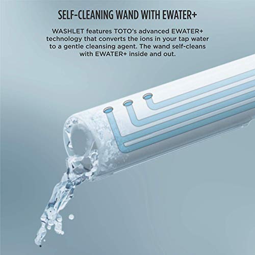 TOTO® WASHLET® C5 Electronic Bidet Toilet Seat with PREMIST and EWATER+ Wand Cleaning, Elongated, Cotton White - SW3084#01 - size: C5 Elongated
