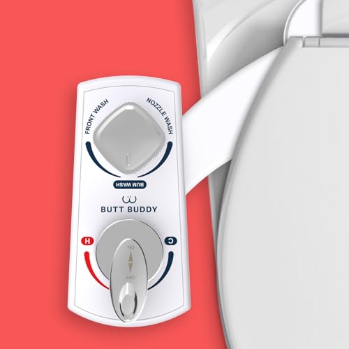 BUTT BUDDY Spa - Bidet Toilet Seat Attachment & Fresh Water Sprayer (Cool & Warm Temperature Control | Easy Setup, Universal Fit, Non-Electric | Dual-Nozzle Cleaning, Adjustable Pressure, Female Wash)
