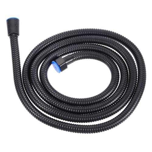uxcell Shower Hose 79 Inches Extra Long Stainless Steel Handheld Shower Flexible Hose Replacement with Brass Connectors Anti-Explosion Anti-Kink Leakproof Hose, Black - color: Black, size: 2m