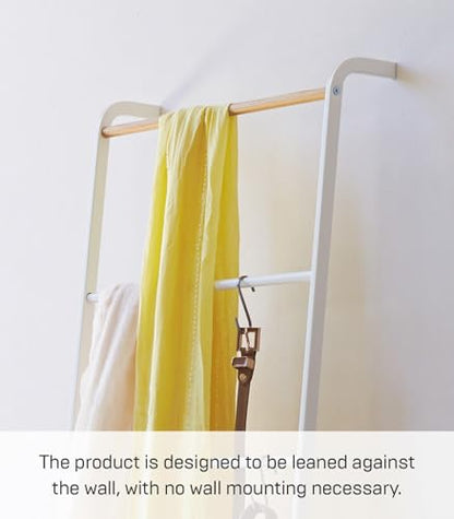 Yamazaki Home Tower Leaning Ladder Rack, Space Saving - Ladder, 63" - Steel - color: White