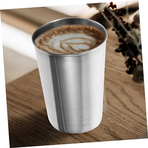 Stainless Steel Water Cup 180ml Bathroom Tumbler for Beverages Silver Leakproof Design for Home and Travel - size: 8.50X6.00X6.00CM