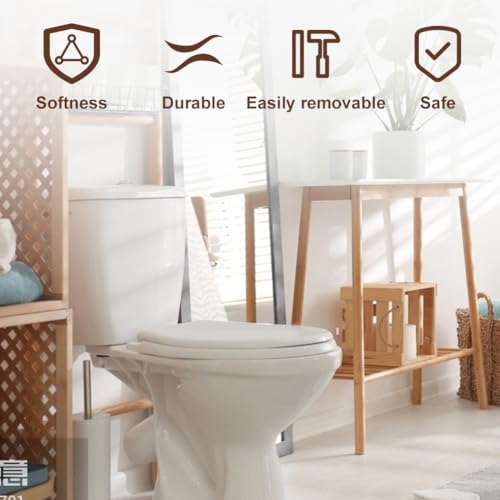 Round Soft Close Toilet Seat Comfortable Potty Seat Toilet Soft Lid Quick-Release Bathroom Replacement Cover Seats for Bathroom Seats Standard Toilets