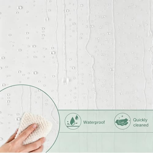 UFRIDAY White Long Shower Curtain Liner 72 x 75 inch, PEVA Bath Curtain for Home and Hotel, Extra Long Shower Curtain with 3 Magnets Bottom - color: White, size: 72"W x 75"L (Pack of 1)