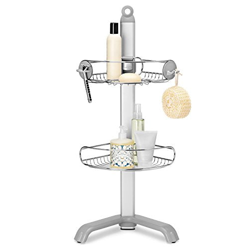 simplehuman Corner Shower Caddy, Stainless Steel and Anodized Aluminum - style: Corner