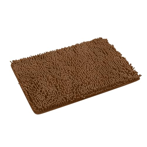 Bathroom Rugs 2024 New 27" X 18" Microfiber Non-Slip Absorbent Shaggy Extra Soft Thick Washable Bath Mats Plush Machine Wash Dry Quick Dry Bath Rug for Bathroom Floor Tub Shower Kitchen - color: Coffee