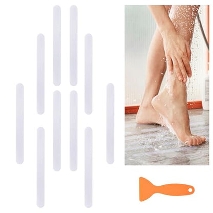 24Pcs Safety Bathtub Strips Adhesive, Non Slip Bathtub Stickers Anti Slip Shower Stickers, Safety Adhesive Strips for DIY, Stair, Floor (Clear) - color: Clear