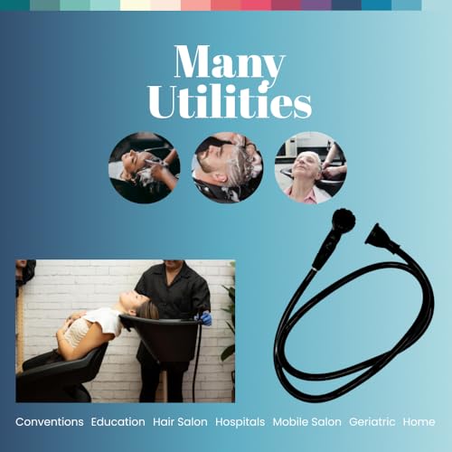 Dompel Hose Shower Adapter Kit - Multi-Purpose Faucet to Hose Connector for Home and Professional Use. Perfect for salons, home hair washing, pet bathing, filling large containers