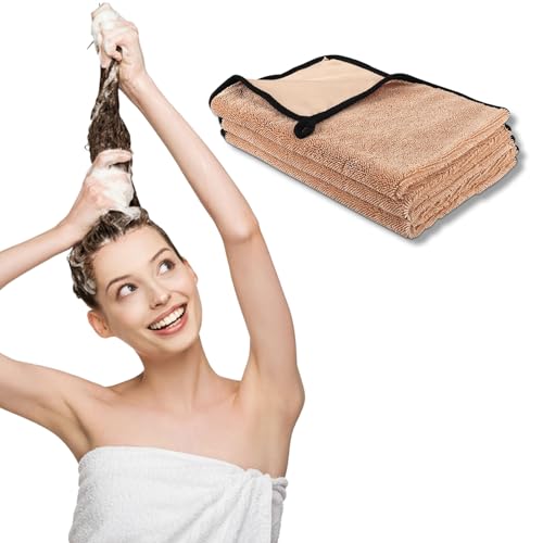 Longzhuo Large Bath Towels, 15.74'' x 23.62'' Bath Towel Set, Microfiber Bath Towels Pack of 3, Lighter Weight, Quicker to Dry, Highly Absorbent, Beach Towel for Bathroom, Gym, Hotel, SPA (Khaki)