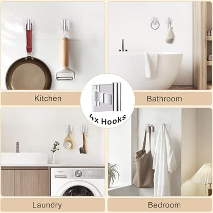 Lairuier 10-Piece Polished Chrome Bathroom Accessories, Towel Bar Set | Bathroom Hardware Set Includes SUS304 23.6" Towel Bar, Towel Ring, Toilet Paper Holder and Towel Hooks Wall Mounted - color: Polished Chrome, size: 10 Pieces - Extended