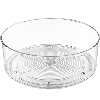 Refrigerator Lazy Susan, Round Clear Turntable Organizer, Lazy Susan | Lazy Susan Organizer, Plastic 360 Degree Rotating Lazy Susan for Fridge, Food Storage Container for Kitchen,1pcs - size: 1 Pack