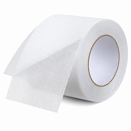Anti Slip Tape, Waterproof Self Adhesive Transparent 4"x32.8Ft Grip Tape | Clear Invisible Surface, High Traction Wear Resistant, Ideal for Bathroom, Pool, Stairs, Walkways & Ramps - color: Transparent, size: 4 Inch x 32.8ft