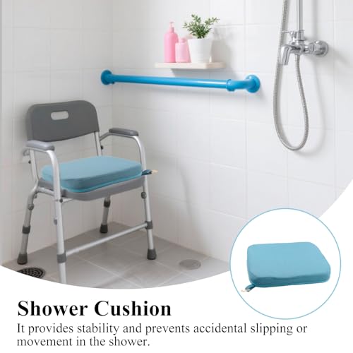 HNYG Cushion for Shower Seat,Bath Cushion for Shower Bench and Tub Transfer Bench,Non Slip Seat Pad with Hook,Seat Mat for for Dorm Desk Chair,Bathtub Chair Pad,Quick Drying and Washable