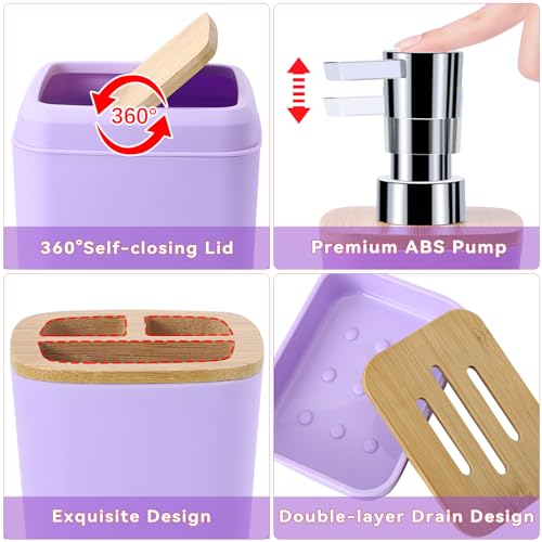 24PCS Bathroom Sets with Shower Curtain and Rugs,Bathroom Sets with Extra Soft and Absorbent Bath Rugs Purple Shower Curtain Set - size: Bath Set+Shower Curtain+Bath Rugs, style: Light Purple