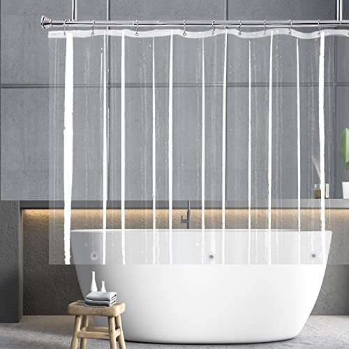 YISURE Plastic Clear Shower Curtain Liner 70x65, with Magnets for Bath Tub | Peva Vinyl Waterproof Bathroom Shower Curtain Sets with 3 Heavy Magnets - color: Clear, size: 70"W x 65"L (Pack of 1)