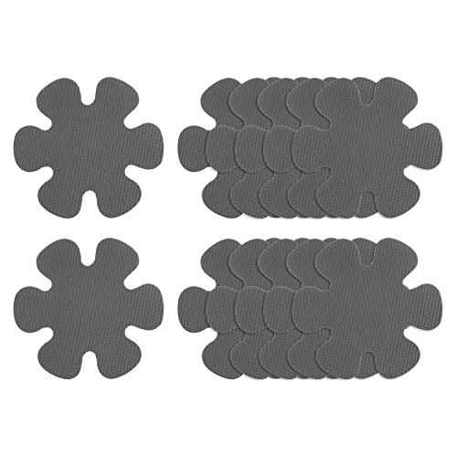 HARFINGTON 12pcs Non Slip Bathtub Stickers Bath Shower Floor 3.15" Anti-Slip Sticker Tape Flower Style Decals for Bathroom Kitchen Bathtub Treads Stairs, Gray - color: Gray, size: 3.15"
