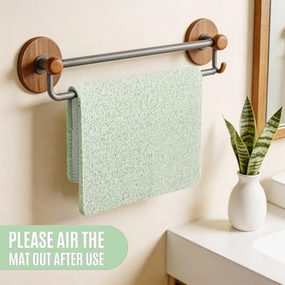 17 * 24in Shower Mat Bathtub Mat Non Slip | Bathmats Non Slip, Quick Drying Foot Scrubber Loofah Mats for Inside Shower, Tub, Bathroom, Home, Mint Green - color: Mint Green, size: 24" x 17" (Rectangular)