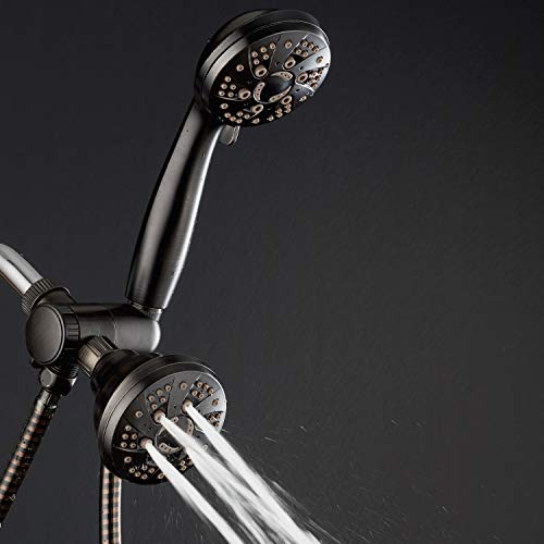 AquaDance Oil Rubbed Bronze High Pressure 3-Way 48-Setting Rain/Handheld Shower Head Combo – Angle Adjustable, Anti-Clog Jets, Tool-Free Installation-USA Standard Certified/Top U.S. Brand | Enjoy Two 6-Setting Rain & Hand Showerheads Separately or Togethe