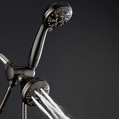 AquaDance Oil Rubbed Bronze High Pressure 3-Way 48-Setting Rain/Handheld Shower Head Combo – Angle Adjustable, Anti-Clog Jets, Tool-Free Installation-USA Standard Certified/Top U.S. Brand | Enjoy Two 6-Setting Rain & Hand Showerheads Separately or Togethe