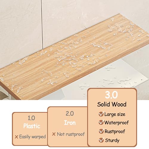 Wall Mounted Double Roll Toilet Paper Holder with Shelf Storage,White | 16" x 5.31" Real Walnut Shelf| Holds 2 Rolls| Protective Top Shelf Keeps Paper Dry| Rust-Resistant Steel Build | Screw Mount - color: White