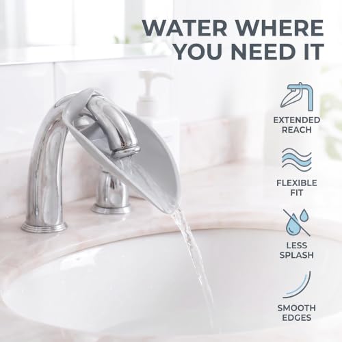 Faucet Extender for Toddlers - Sink Extender for Kids Hand Washing, Bathroom Sink Spout Wash Helper for Children Baby Bathroom Safety Sink Extender Faucet Extender for Kids