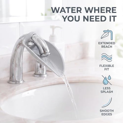 Faucet Extender for Toddlers - Sink Extender for Kids Hand Washing, Bathroom Sink Spout Wash Helper for Children Baby Bathroom Safety Sink Extender Faucet Extender for Kids
