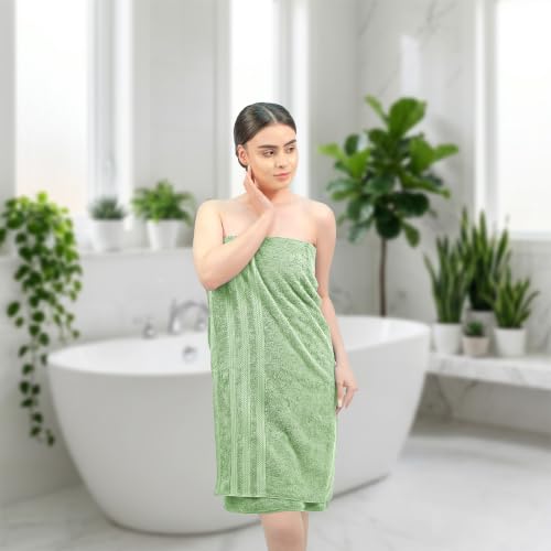 Bath Towels Set of 4 Extra Large Towels set 30x60 In, 100% Uzbek Cotton 600 GSM Oeko-TEX, Larger & Lighter Weight Quicker to Dry, Super Soft and Absorbent, Perfect for Bathroom- Sage Green - color: Sage Green