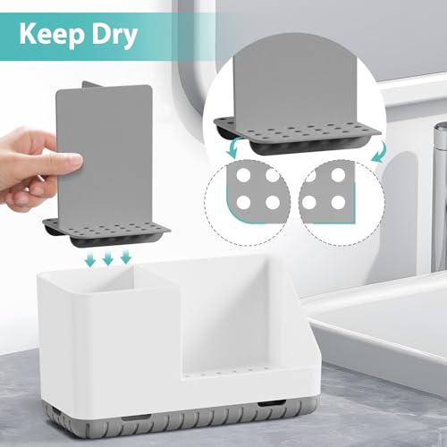 PARKMANI Toothbrush Holders for Bathrooms, Kids Electric Toothbrush and Toothpaste Holder with Drainage, Tooth Brush Holder for Bathroom Countertop Organizer (Grey) - color: Grey