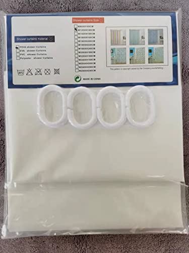 Small Shower Curtain Liner Ipx4 Waterproof, Soft Narrow Stall 47x71 Inch,RV Travel Trailer - Camper Shower Curtain with 8 Hooks and 4 Bottom Magnets/White - size: 47"W x 71"L (Pack of 1)