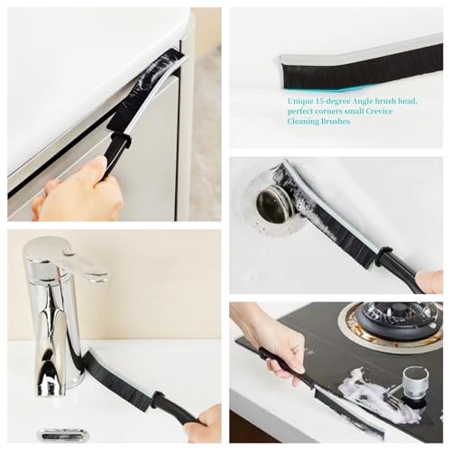 4 PCS Crevice Cleaning Brush,Hard Bristle Crevice Cleaning Brush,Crevice Cleaning Tool is Effective to Clean The Small Gap of Kitchen, tolilet and Windows. - style: 4pcs