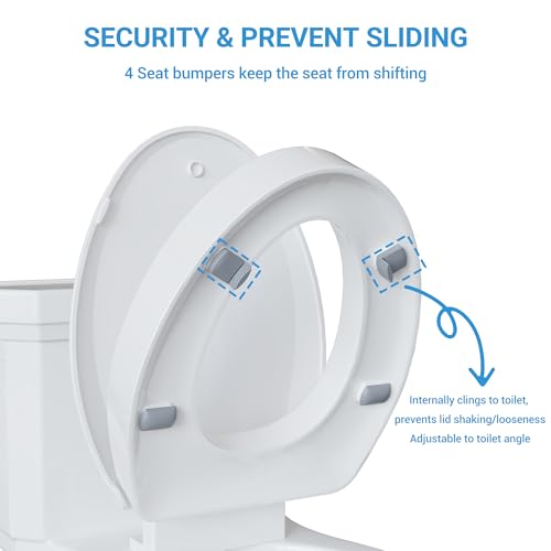 Raised Toilet Seat for Seniors, Elongated Elevated Toilet Seat with Soft Close Lid, Quick Release & Easy Installation, Easy to Clean - Ideal for Elderly, White - style: Raised Toilet Seat