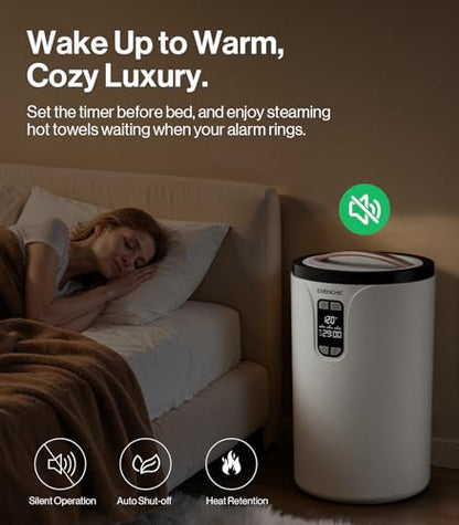 Towel Warmer, 20L Hot Towel Warmers for Bathroom with 24H Timer, Temperature Adjustable, LED Display, Auto Shut Off, Even Heated for Oversized Towels, Bathrobes, Valentine Gifts