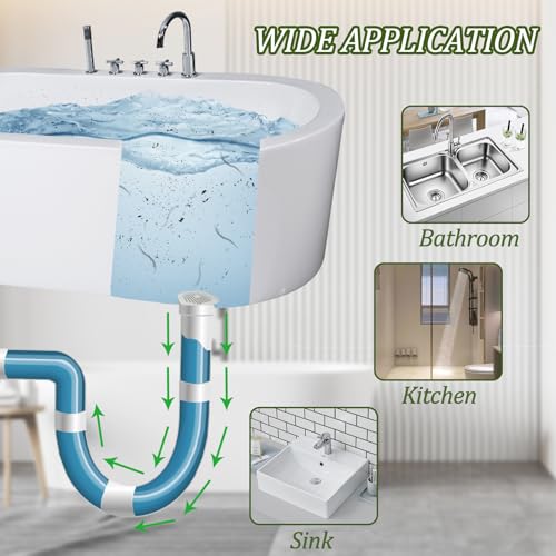 Waziaqoc 2 Pack Drain Hair Catcher, Square Silicone, Grey | Shower Drain Covers, For Bathroom, Bathtub and Kitchen, Easy to Install and Clean