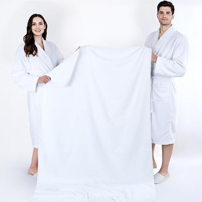Cotton Paradise 100% Cotton Turkish Towel, Soft Absorbent Quick Dry, 40x80 Oversized Bath Sheet Towel, Snow White - color: Snow White, size: 40"x80"