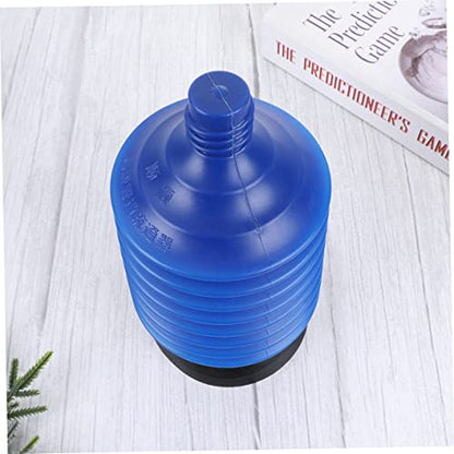 HEALLILY High Pressure Toilet Plunger Blue Bathroom Accessory Professional Plunger for Toilets Ergonomic Handle Reusable and Easy to Clean