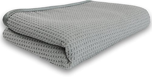 Simple Houseware 25" x 26" Waffle Weave Gray Matter Microfiber Drying Towel