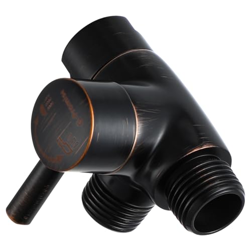 G-Promise Solid Metal 3-Way Shower Diverter Valve (Oil Rubbed Bronze) | Smooth Knob Switch, Spray Separately or Both, Anti-Leak, Easy to Install, Standard Connections, Universal Replacement Part - color: Oil Rubbed Bronze