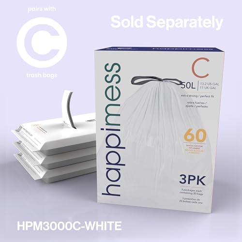 happimess 13.2 Gal Oval Motion Sensor Trash Can, Cotton White | Oval, Motion Sensor, Touch Mode, Soft Close Lid, Powder Coated Iron, 17.7" W x 9.84" D x 24.2" H - color: Cotton White