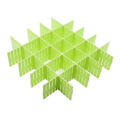 8pcs DIY Plastic Drawer Organizer Adjustable Drawer Dividers for Home Tidy Closet, Socks, Underwear, Office School Supplies, Kitchen Utensil Tools (Green) - color: Green