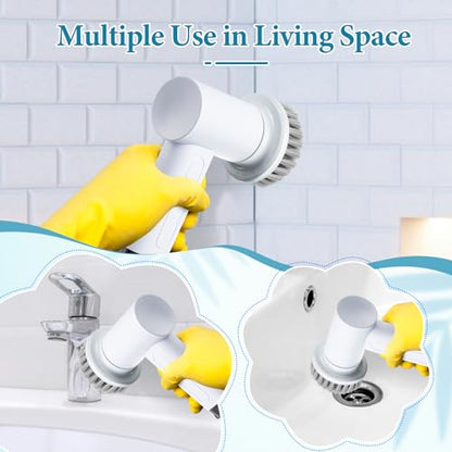 2 Pcs Cone Brush Heads Compatible with SYNOSHI Spin Scrubber | Reach Hard-to-Clean Corners, Durable PBT & ABS Material, Easy Replacement Design, Multi-Surface Cleaning