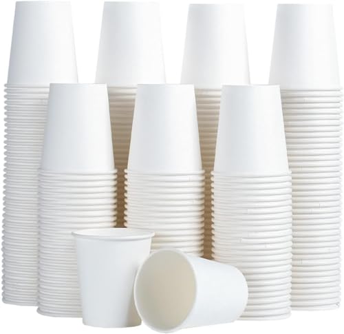 SIUQ 600 Pack 5 oz Paper Cups, Disposable Mini Bathroom Mouthwash Cups | Hot/Cold Drinking Cups, White Disposable Paper Cups for Bathroom, Home, Party, Office, Picnic, Travel - color: 600pack-5oz