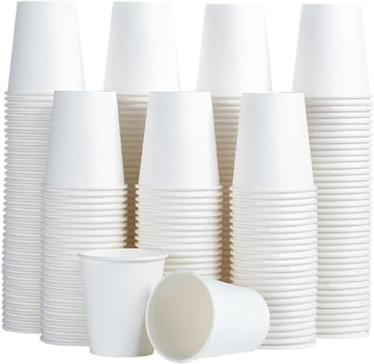 SIUQ 600 Pack 5 oz Paper Cups, Disposable Mini Bathroom Mouthwash Cups | Hot/Cold Drinking Cups, White Disposable Paper Cups for Bathroom, Home, Party, Office, Picnic, Travel - color: 600pack-5oz