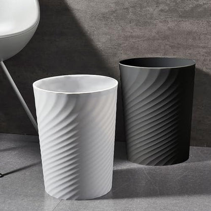 Bathroom Trash Can 1.8 Gallon Small Waste Basket Garbage Can for Bedroom Office Kitchen, 2 Pcak Black - color: Ptch Black