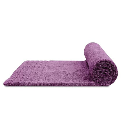 2 Piece Extra Large Bath Sheets 35 x 70 Inches, Purple | 100% Cotton, Larger & Lighter Weight, Quicker to Dry, Super Soft & Absorbent, Oversized Bath Towels - color: Purple