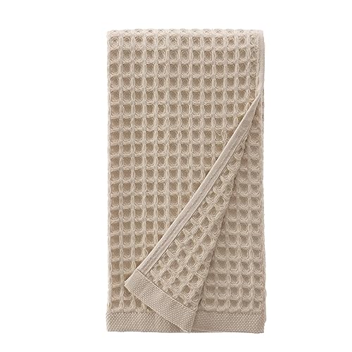 Waffle Hand Towel – 100% Turkish Cotton, Quick-Dry, Soft and Absorbent Bathroom Towel (Beige) - color: Beige, size: Hand Towel (1 Piece)