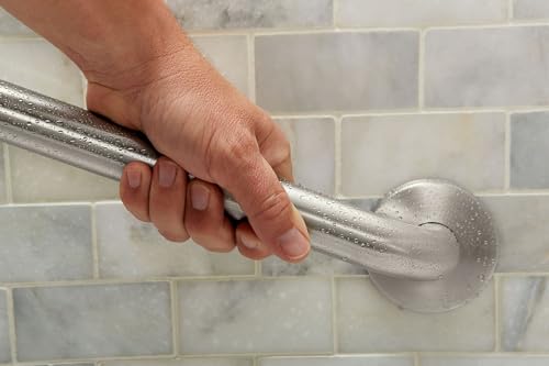 Moen Home Care Bathroom Safety 36 Inch Stainless Steel Handicap Grab Bar for Bathtub and Shower, Elderly Assistance Product with Concealed Screws, 8736 - color: Silver, size: 36 Inch
